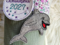 Preview: Delfin - doodle Stickdatei